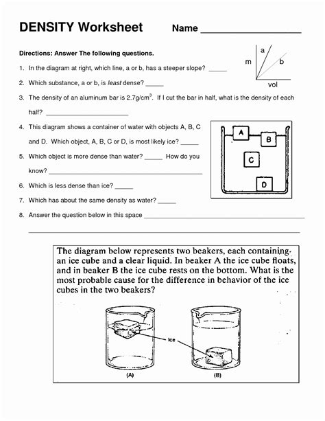 50 Density Calculations Worksheet Answer Key Chessmuseum Template