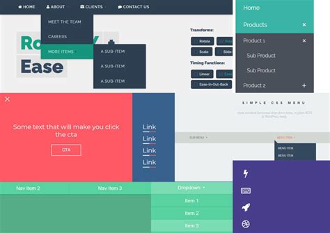 50 Free Beautiful Css3 Navigation Menu Free Download Freshdesignweb