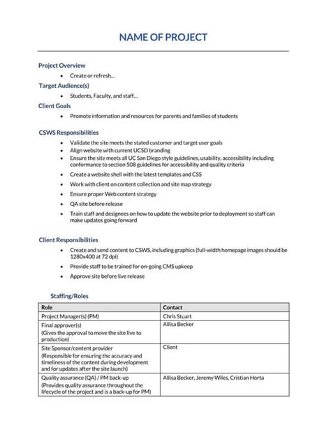 50 Free Statement of Work Templates How to Write (Format)