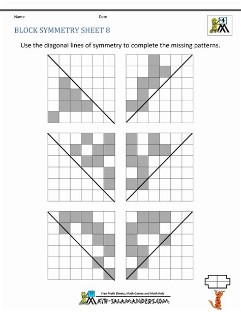 50 Line Of Symmetry Worksheet Chessmuseum Template Library