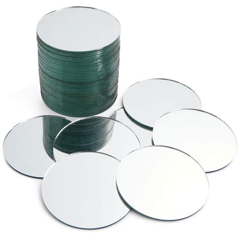 50 Pack Small Round Mirrors for Crafts, 3-Inch Tile Circles for …