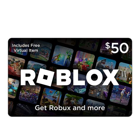 50 Robux Gift Card Amoun