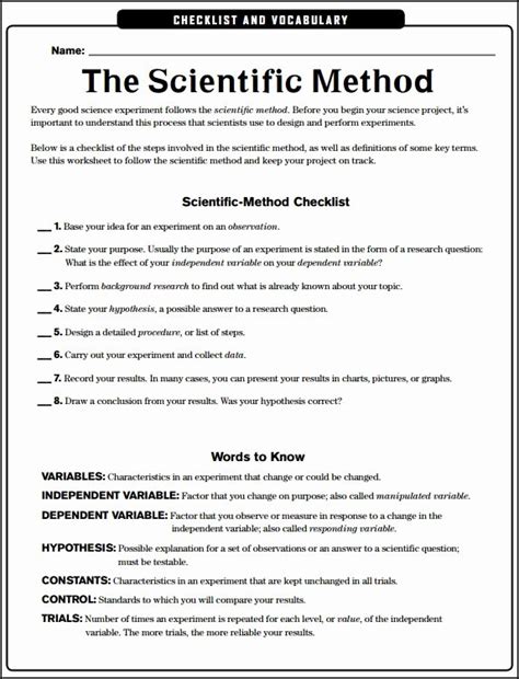 50 Scientific Method Practice Worksheet Chessmuseum Template Library