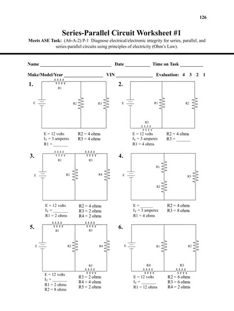 50 Series And Parallel Circuits Worksheet