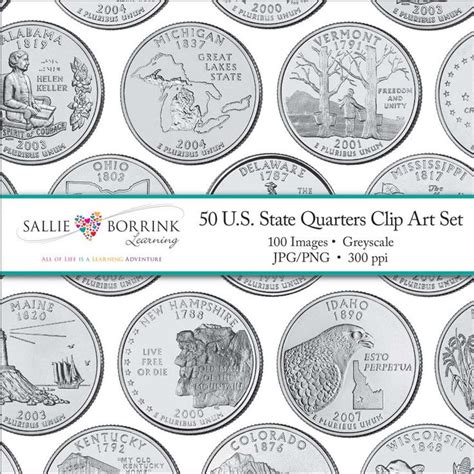 50 State Quarters Printable List Sheet