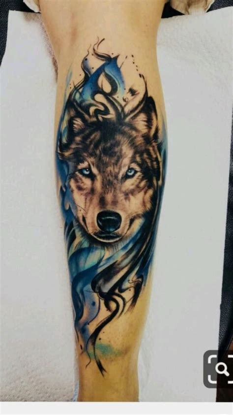 50 Wolf Watercolor Tattoo Designs For Men Cool Ink Ideas