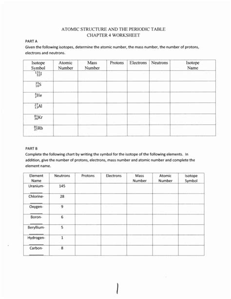 50 atomic Structure Practice Worksheet Answers Chessmuseum Template