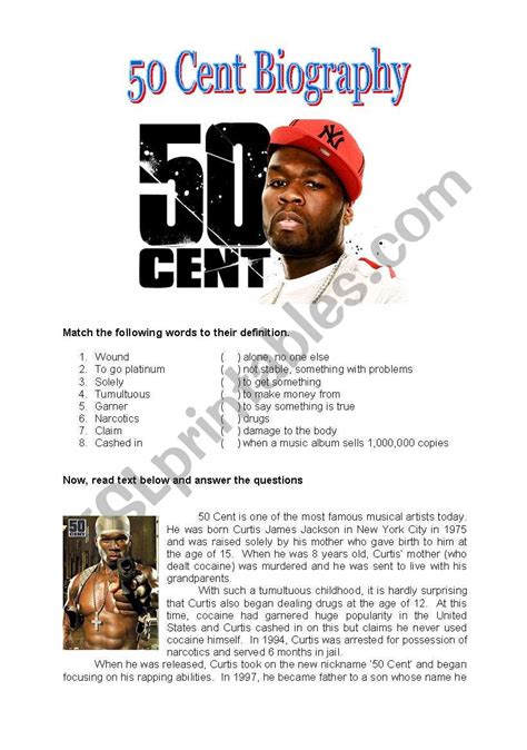 50 cent biography summary forms