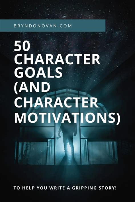 50 Character Goals With Character Motivation Bryn Donovan Writing Character Motivation - Writing Character Motivation