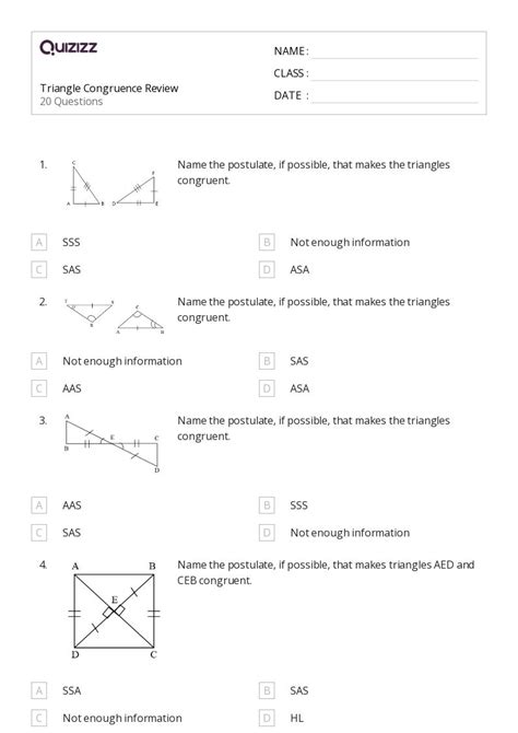 50 Congruence Worksheets On Quizizz Free Amp Printable Congruence Statement Worksheet - Congruence Statement Worksheet