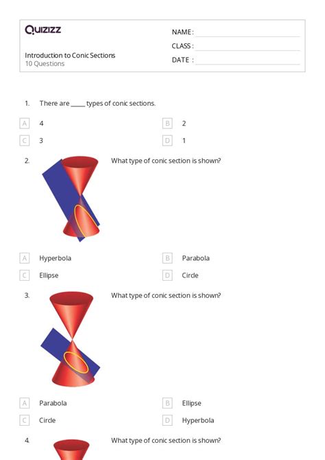 50 Conic Sections Worksheets On Quizizz Free Amp Conic Sections Parabola Worksheet - Conic Sections Parabola Worksheet