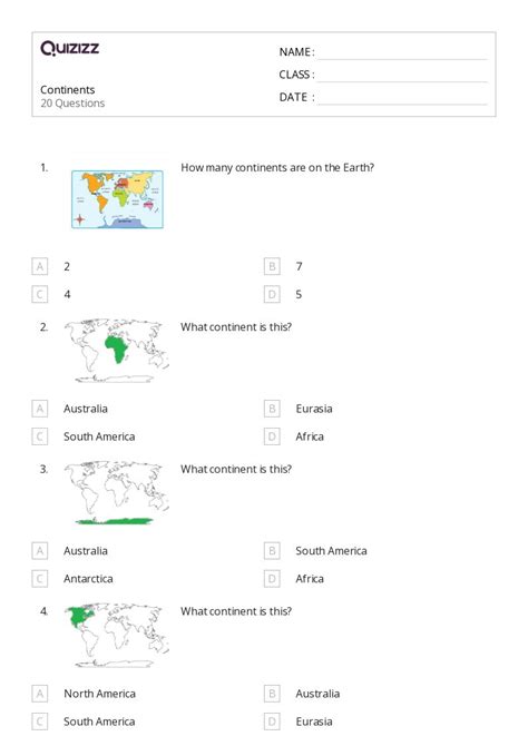 50 Continents Worksheets On Quizizz Free Amp Printable Continents Worksheet For First Grade - Continents Worksheet For First Grade