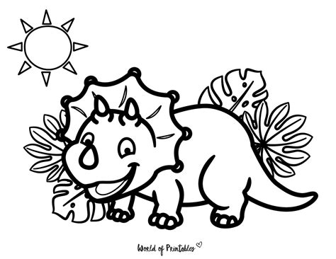 50 Dinosaur Coloring Pages 2024 Free Printable Sheets Cute Dinosaur Coloring Pages - Cute Dinosaur Coloring Pages