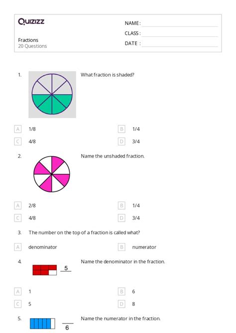 50 Fractions Worksheets On Quizizz Free Amp Printable Math Fraction Worksheets - Math Fraction Worksheets