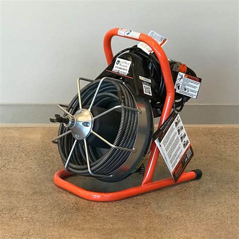 50 ft drain snake. RIDGID's K-400 drain cleaning machine offers industrial power & durability to unclog the toughest blockages in commercial & residential plumbing jobs. ... C-31 IW 3/8" x 50' (10 mm x 15.2 m) Solid Core (Integral Wound) Cable, T-260 Tool Set Includes: T-202 Bulb Auger, T-205 “C” Cutter, T-211 Spade Cutter, A-13 Coupling Pin ... 