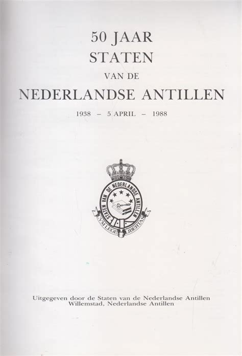 50 jaar staten van de nederlandse antillen. - Manual de gestión de operaciones krajewski octava edición.