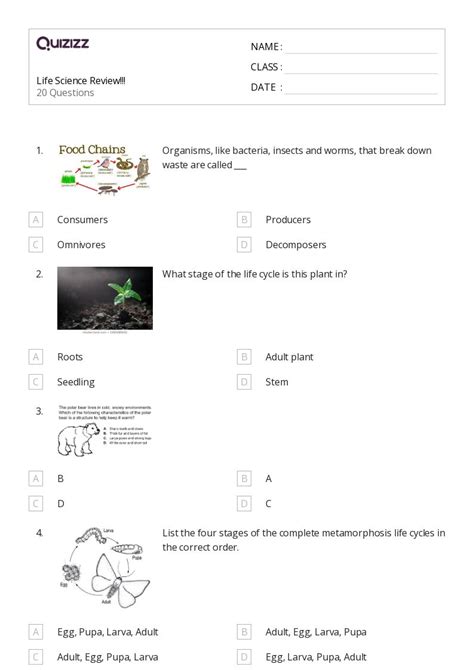 50 Life Science Worksheets On Quizizz Free Amp Life Science Activities - Life Science Activities