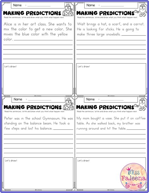 50 Making Predictions In Fiction Worksheets For 1st Prediction Worksheet First Grade - Prediction Worksheet First Grade