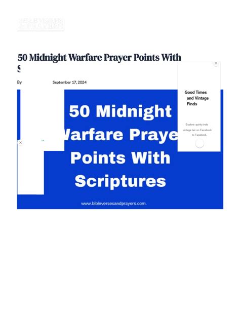 50 midnight warfare prayer points with scriptures.  Conclusion Spiritual By appl...