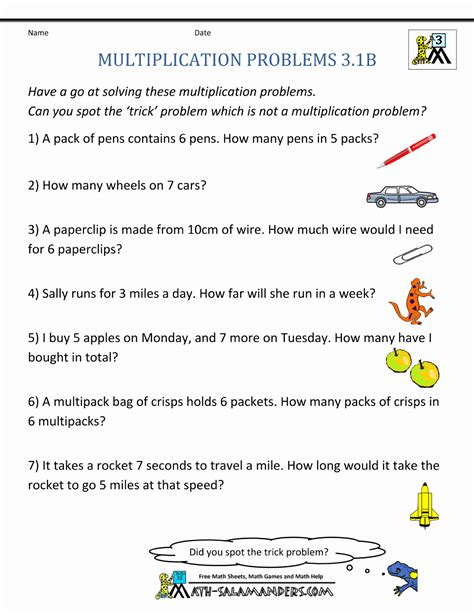 50 Multiplication Word Problems Worksheets For 2nd Grade Multiplication Worksheets For Grade 2 - Multiplication Worksheets For Grade 2