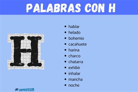 50 Palabras Con H