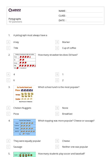 50 Pictographs Worksheets On Quizizz Free Amp Printable Pictograph Worksheets For Kindergarten - Pictograph Worksheets For Kindergarten