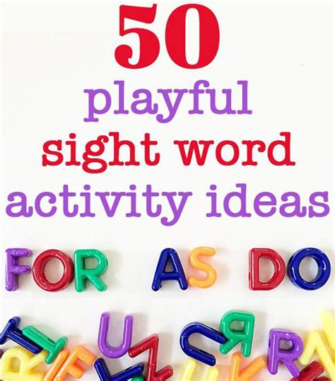 50 Playful Sight Words Activity Ideas For Beginning Sight Words Chart Ideas - Sight Words Chart Ideas