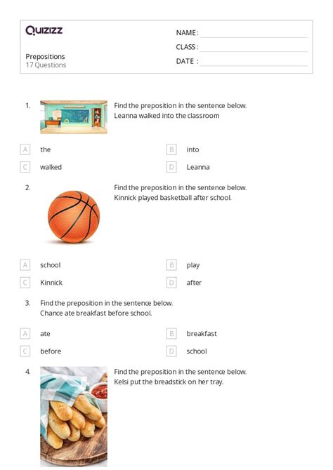 50 Prepositions Worksheets On Quizizz Free Amp Printable Worksheet On Prepositions - Worksheet On Prepositions