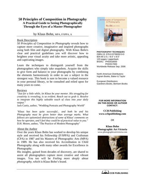 50 Principles Of Composition In Photography Media Kit