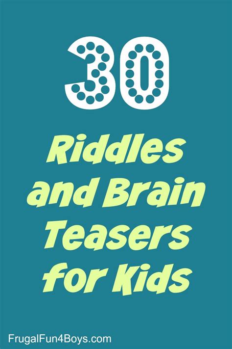 50 Riddles And Brain Teasers For Kids Free Brain Teasers For Second Grade - Brain Teasers For Second Grade