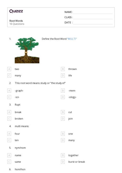 50 Root Words Worksheets On Quizizz Free Amp Root Word Worksheets 2nd Grade - Root Word Worksheets 2nd Grade