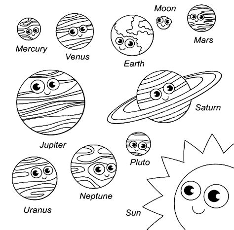 50 Solar System Coloring Pages 2024 Free Printable Cute Solar System Coloring Pages - Cute Solar System Coloring Pages