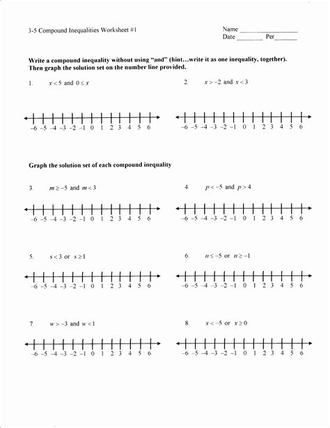50 solve Linear Inequalities Worksheet Chessmuseum Template Library