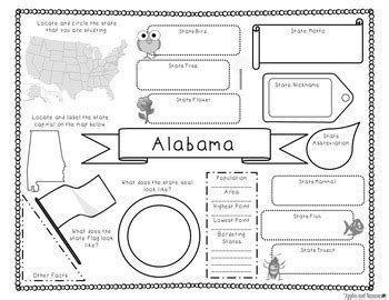 50 States Fact Sheets Templates For All 50 State Facts Worksheet - State Facts Worksheet