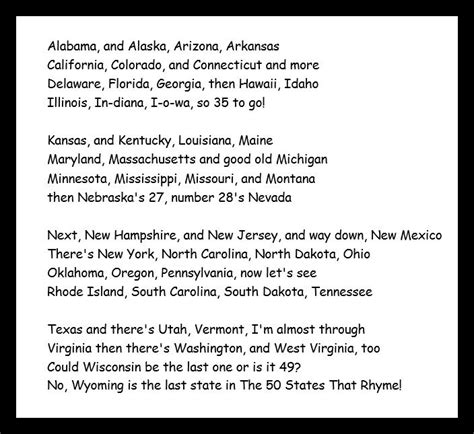 50 States Lyrics