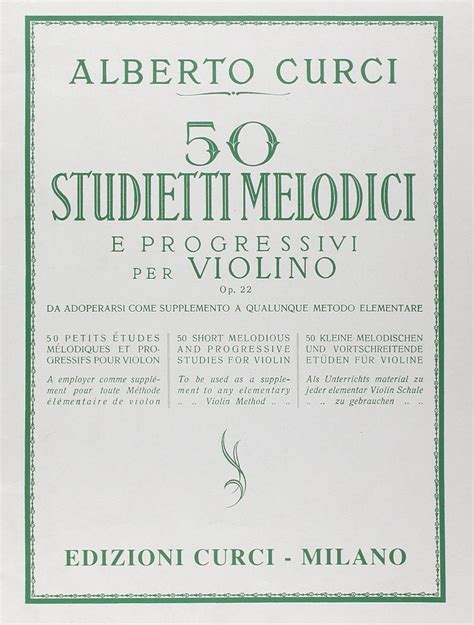 50 Studietti Melodici E Progressi Per Violino Opera 22