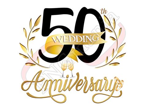 50 Year Wedding Anniversary Clip Art