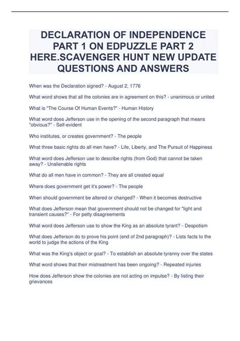 Read 50 21Mb Declaration Of Independence Scavenger Hunt Answers 