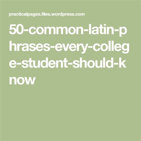 Download 50 Common Latin Phrases Every College Student Should Know 