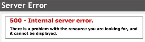 500 Internal Server Error