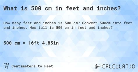500 Cm Feet