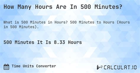 500 Mins In Hours