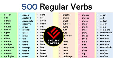 500 regular verbs pdf free download