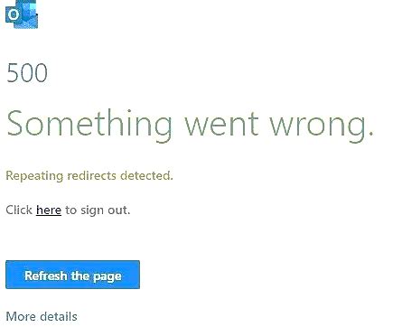 500 Something Went Wrong Repeating Redirects Detected