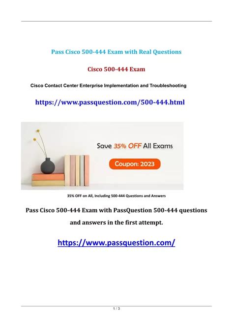 500-444 Exam Actual Questions