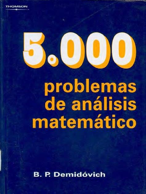 Read 5000 Problemas De Analisis Matematico Ii Demidovich 