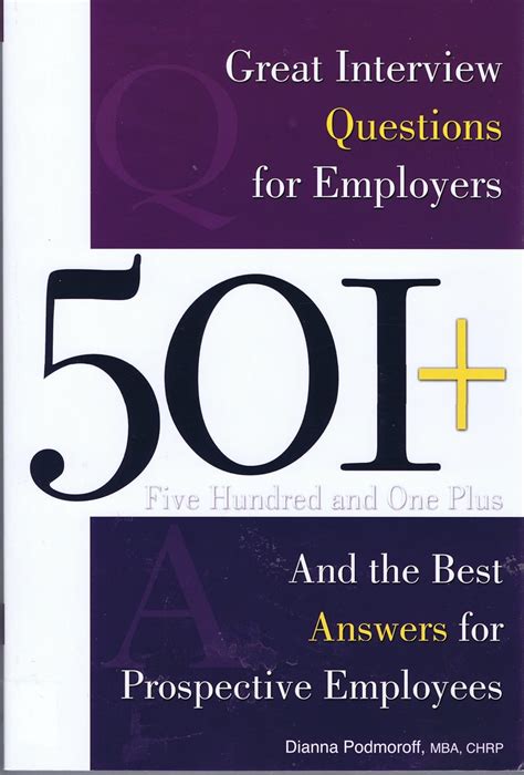 Download 501 Great Interview Questions For Employers And The Best Answers For Prospective Employees Revised 2Nd Edition 