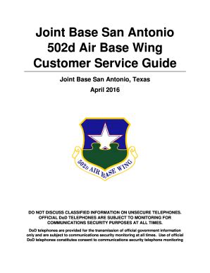 502D Air Base Wing Customer Service Guide