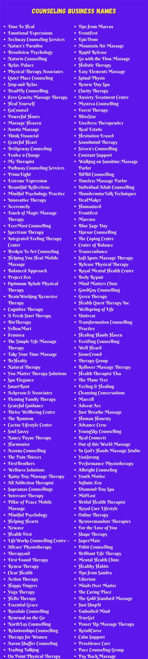 509 Counseling Business Names Ideas And Suggestions - Worth …