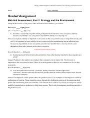 509 Mid Unit Test Ecology And The Environment
